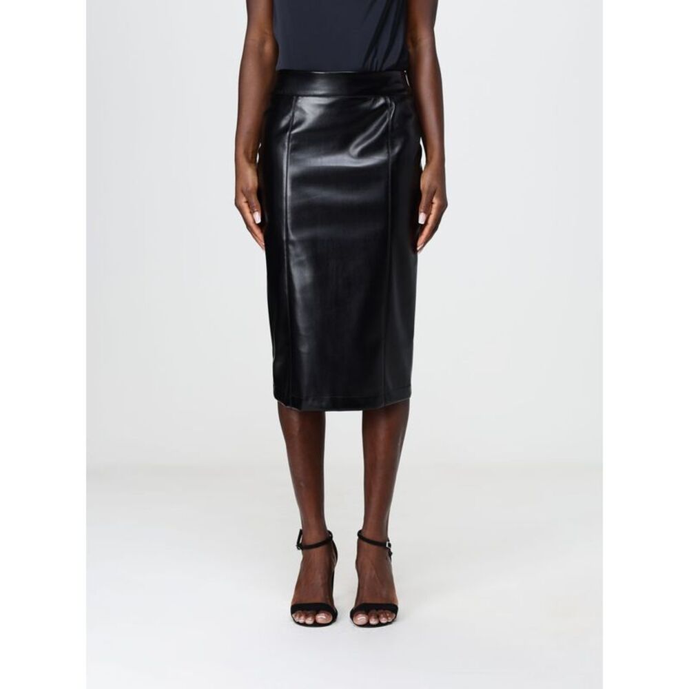 Hanita Women Hanita High-Waisted Smooth Faux Leather Midi Pencil Skirt
